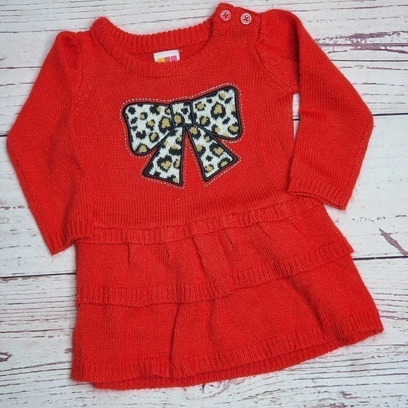 Healthtex Sweater Dress Leopard Print 3-6m - Picture 6 of 6